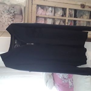 Mens XL black distressed Affliction hooded zipper sweatshirt